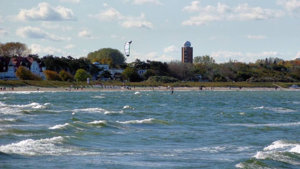 Der Strand von Warnemnde im Herbst